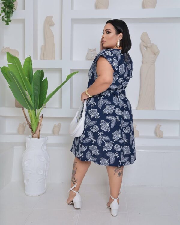 Vestido Plus Size Estampado Floral