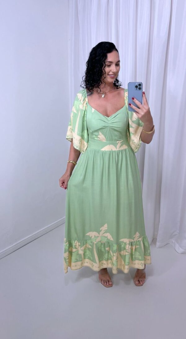 Vestido Verde Estampado