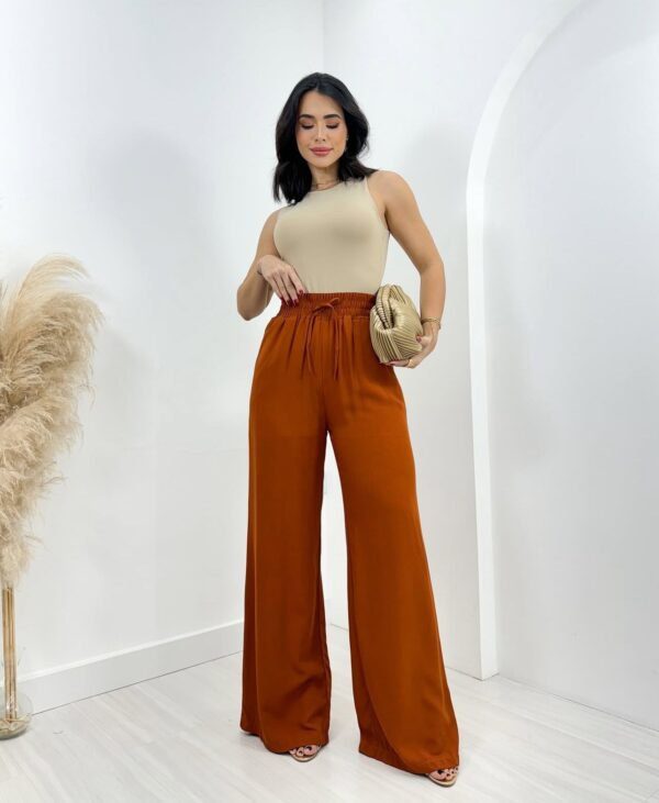 Calça Pantalona Marrom