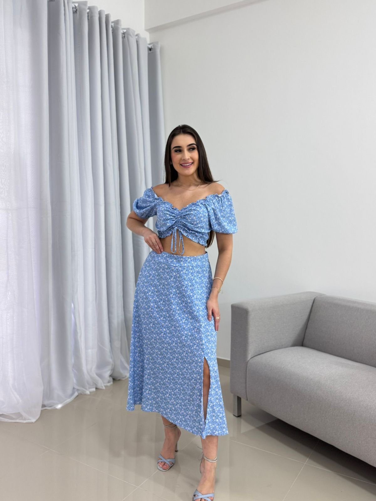 Conjunto Estampa Liberty Azul 1 Conjunto Estampa Liberty Azul