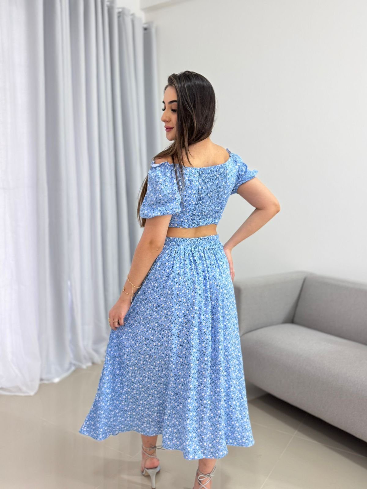 Conjunto Estampa Liberty Azul 5 Conjunto Estampa Liberty Azul - Imagem 5