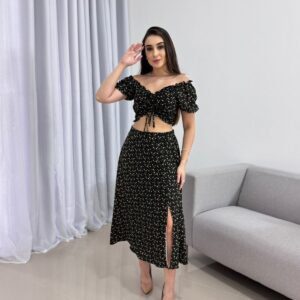 Conjunto Estampa Liberty Preto