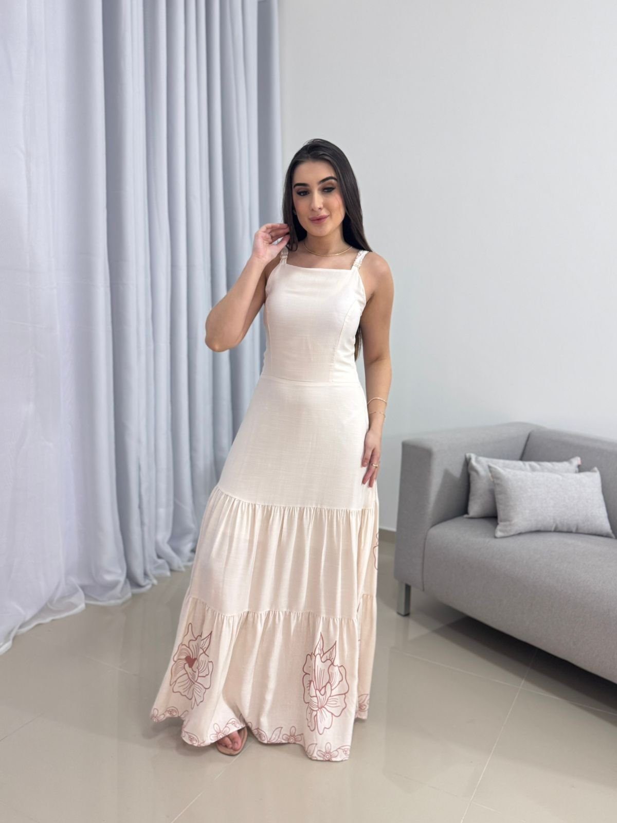 Vestido Longo Off White 1 Vestido Longo Off White