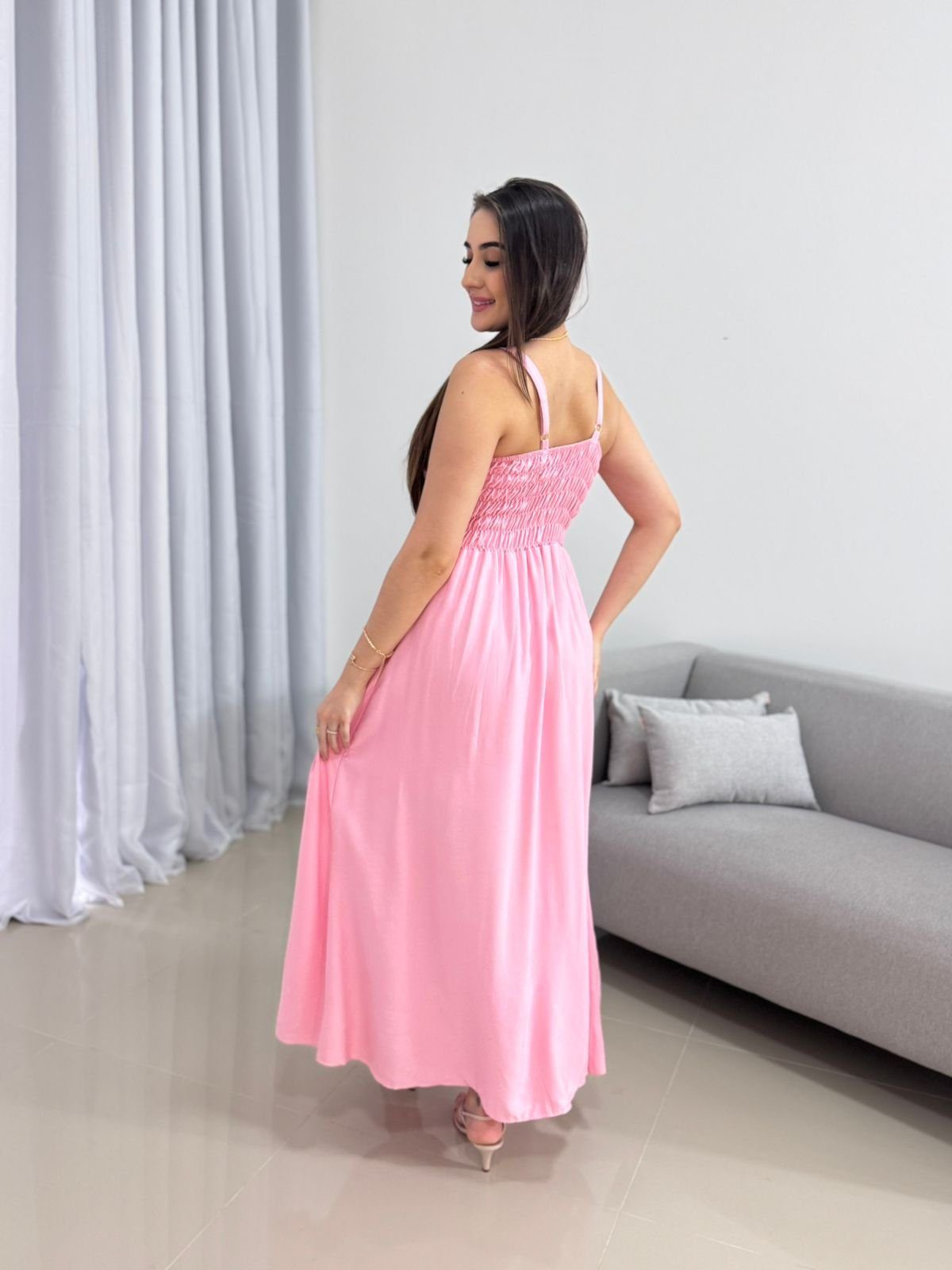 Vestido Longo Rosa 2 Vestido Longo Rosa - Imagem 2