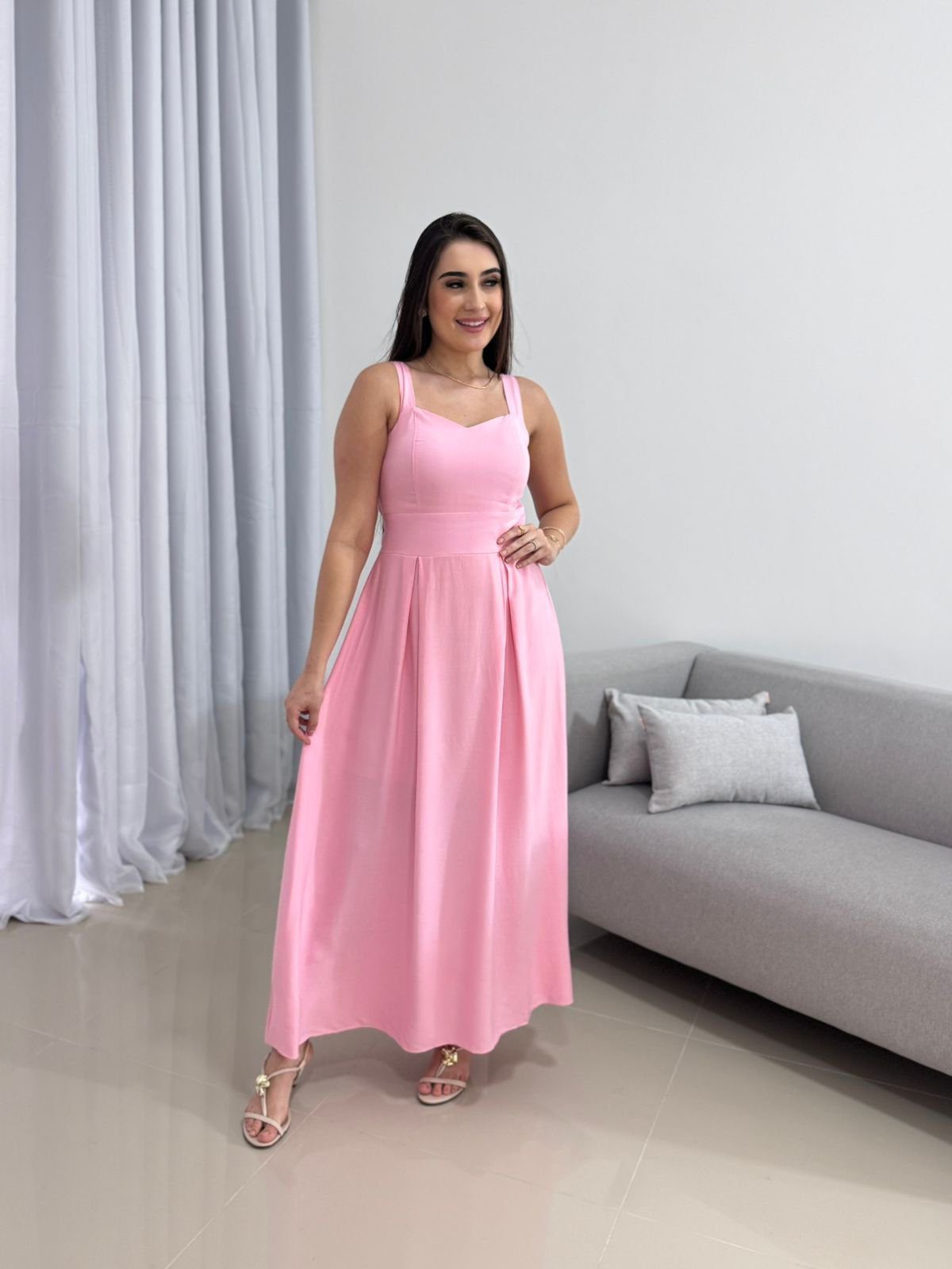 Vestido Longo Rosa 3 Vestido Longo Rosa - Imagem 3