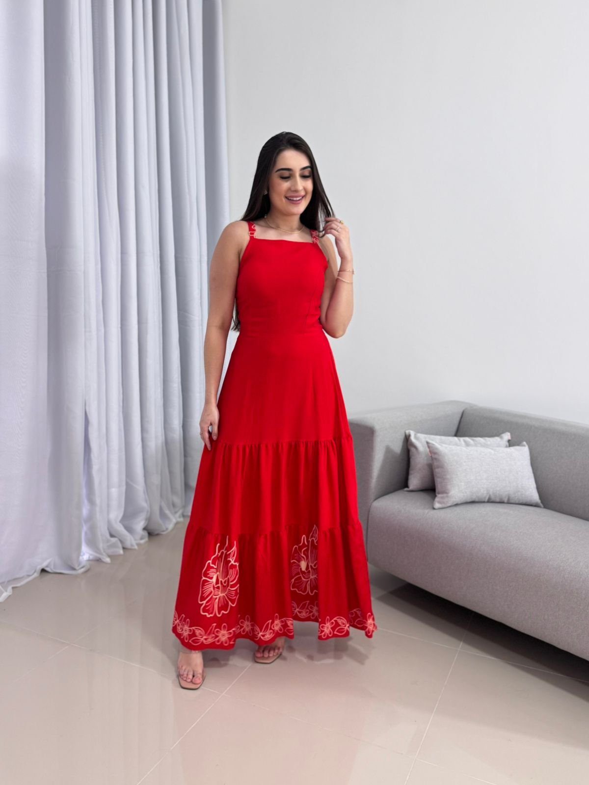 Vestido Longo Vermelho 6 Vestido Longo Vermelho - Imagem 6