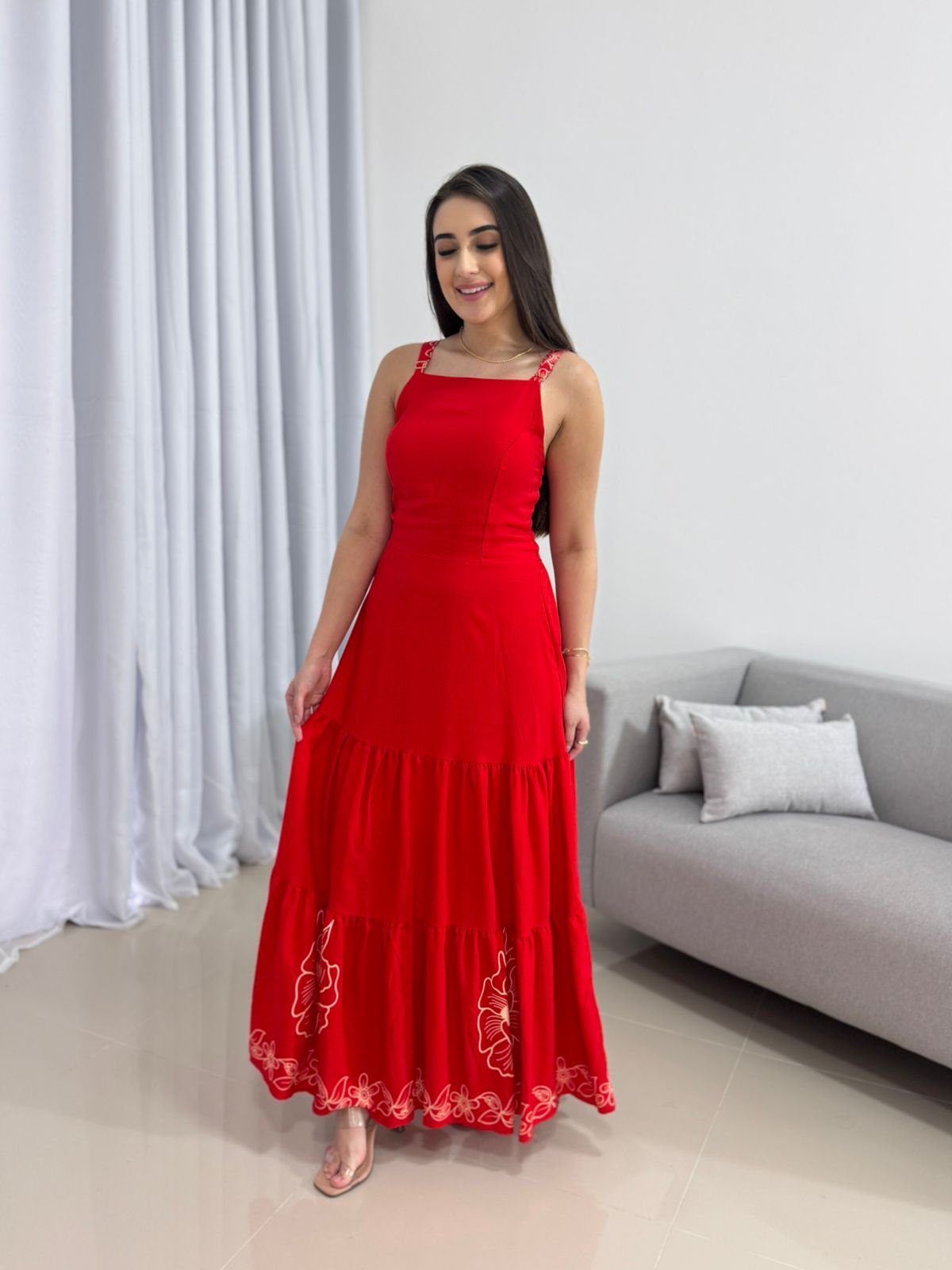 Vestido Longo Vermelho 2 Vestido Longo Vermelho - Imagem 2