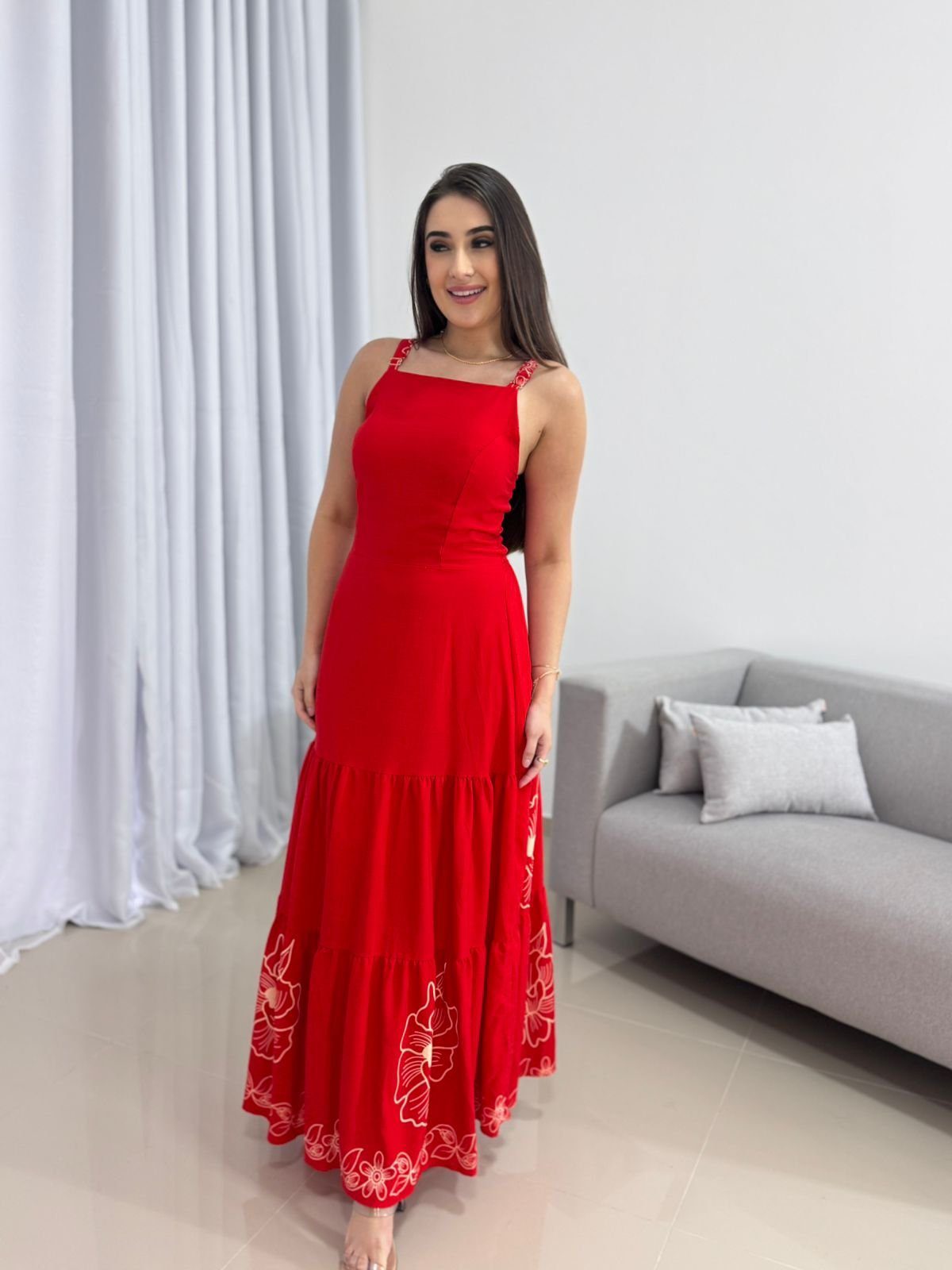 Vestido Longo Vermelho 5 Vestido Longo Vermelho - Imagem 5