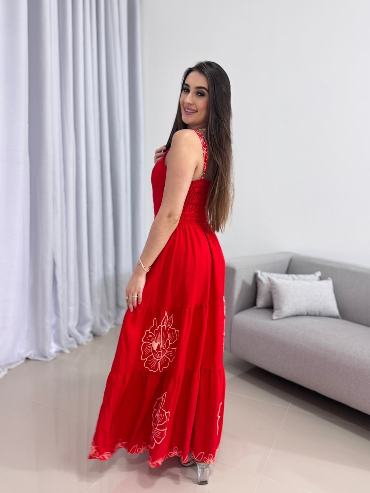 Vestido Longo Vermelho 7 Vestido Longo Vermelho - Imagem 7