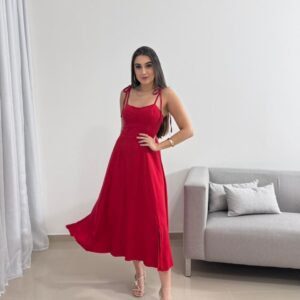 Vestido Vermelho Midi
