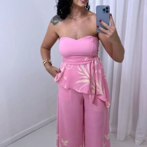 Conjunto Tomara que Caia Rosa