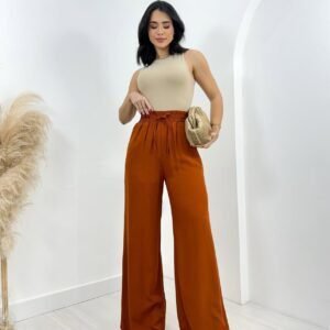 Calça Pantalona Marrom
