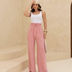 Calça Pantalona Rosa