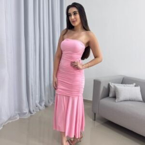 Vestido Rosa Poliamida