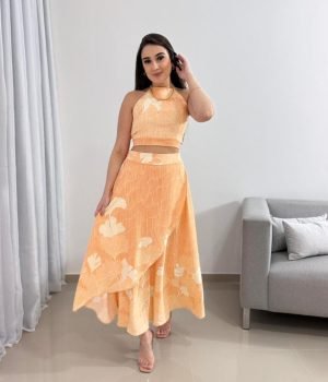 Conjunto-Saia-Midi-Laranja-Floral-7.jpeg