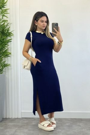 Vestido Midi em Viscolycra